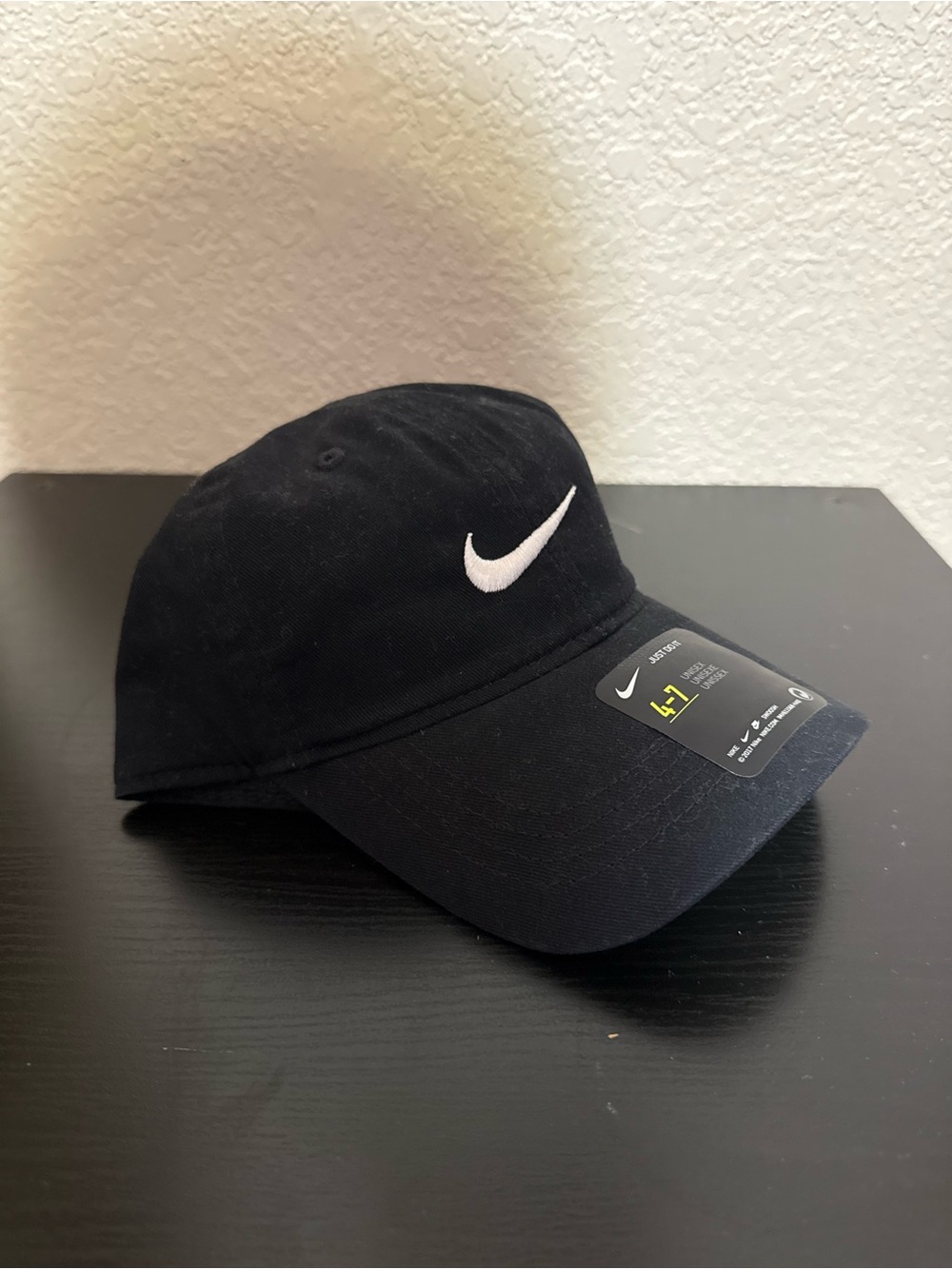 Nike Club Cap Kids Youth Swoosh Adjustable Hat Black White Size 4-7 NWT